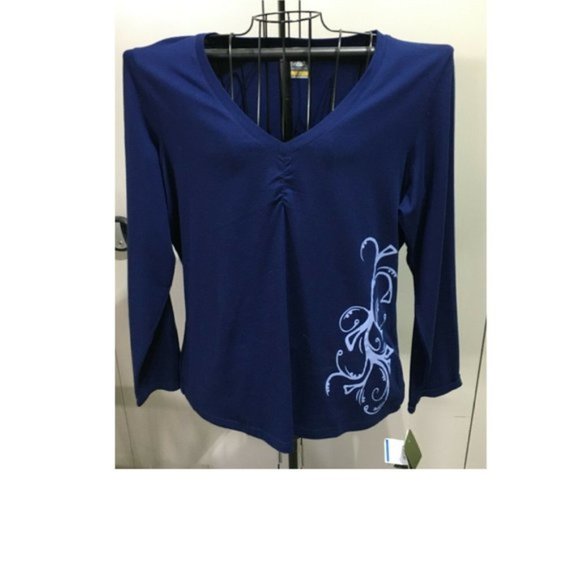 Cabela's Women's North Haven Long Sleeve V-Neck Bold Navy XL New w/tags MSRP $35 - Picture 1 of 7